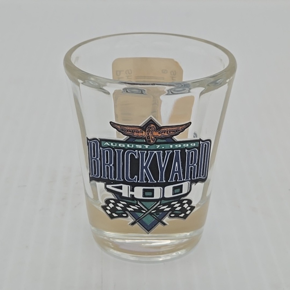 1999 Brickyard 400 NASCAR Beveled Shot Glass -‎ Indianapolis Motor Speedway